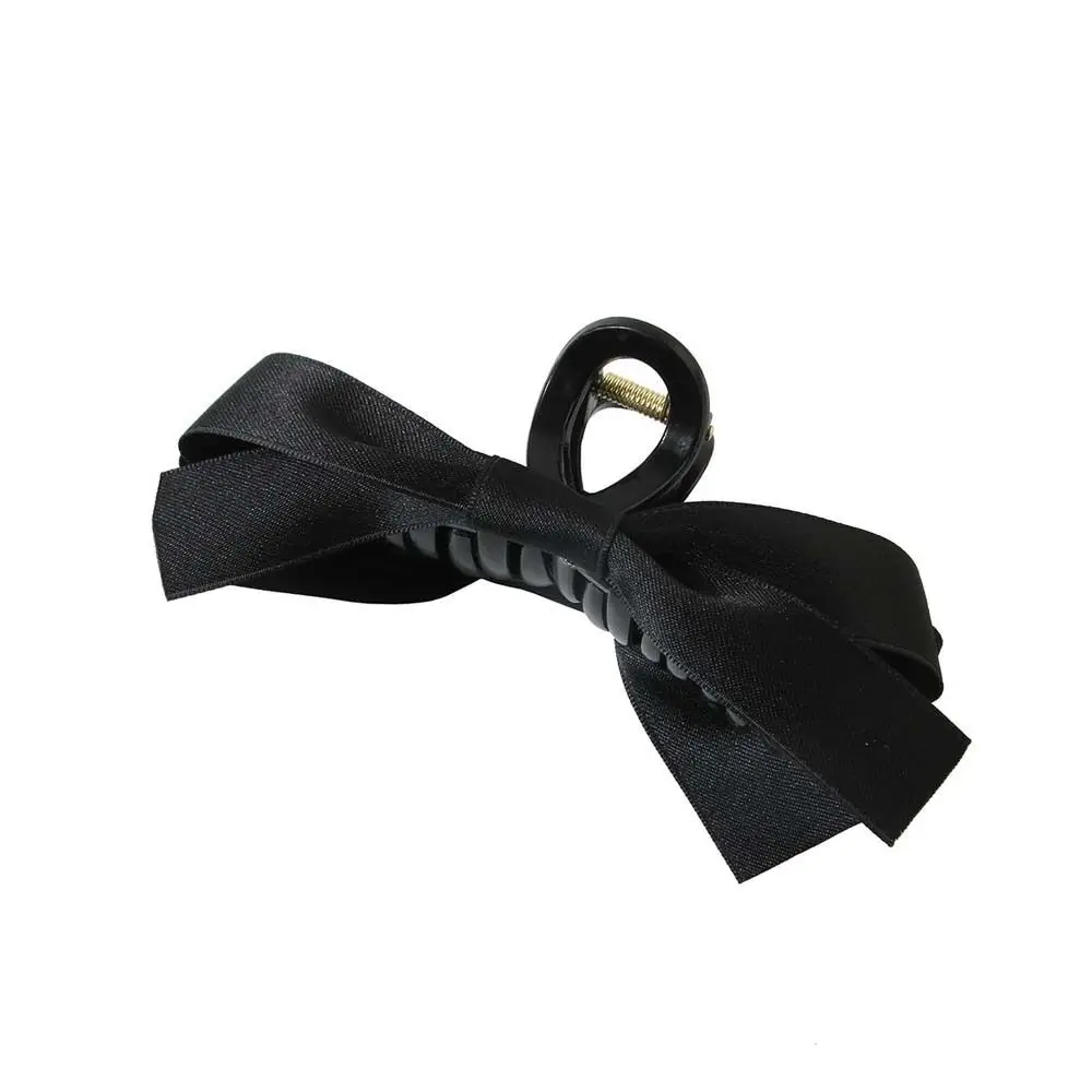 Double-sided Bow Clip Bowknot Hair Claw Hair Accessories Black Pink Green Satin Bow Hair Clip Barrettes Headwear