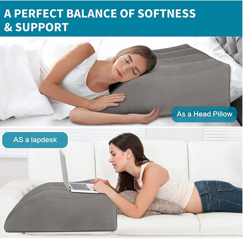 Vein Cushion Leg Lift Pillow Knee Protect for Sleep Inflatable Wedge Footrest Comfort Improve Blood Circulation Reduce Swelling