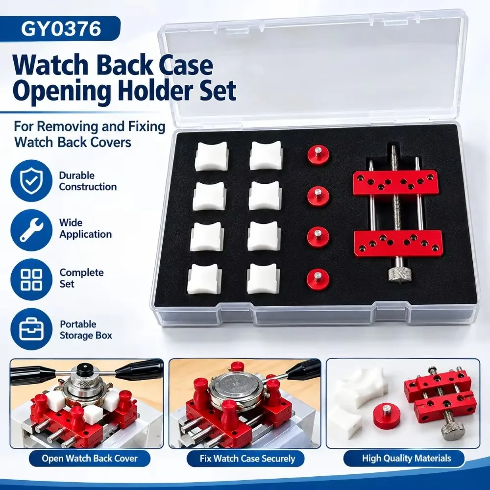 Adjustable Watch Case Holder, Watch Back Cover Remover Fixing Clamp Seat for Watch Repair, Gangyuan Precision Watchmaking Tool