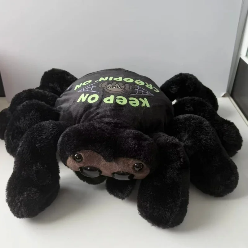 New Lucas The Spider Plush Cute Jumping Spide Plush Anime Peripherals Soft Stuffed Animal Black Spider Plushie Decoration Gift