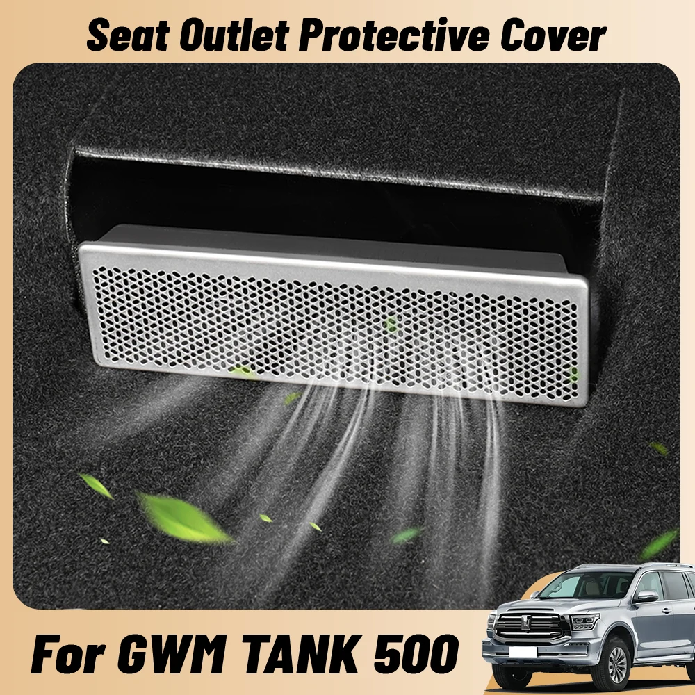 

For GWM TANK 500 Car Seat Rear Air Vent Protect Cover Anti-blocking Backseat Outlet Grille Protector Decoration Accessories