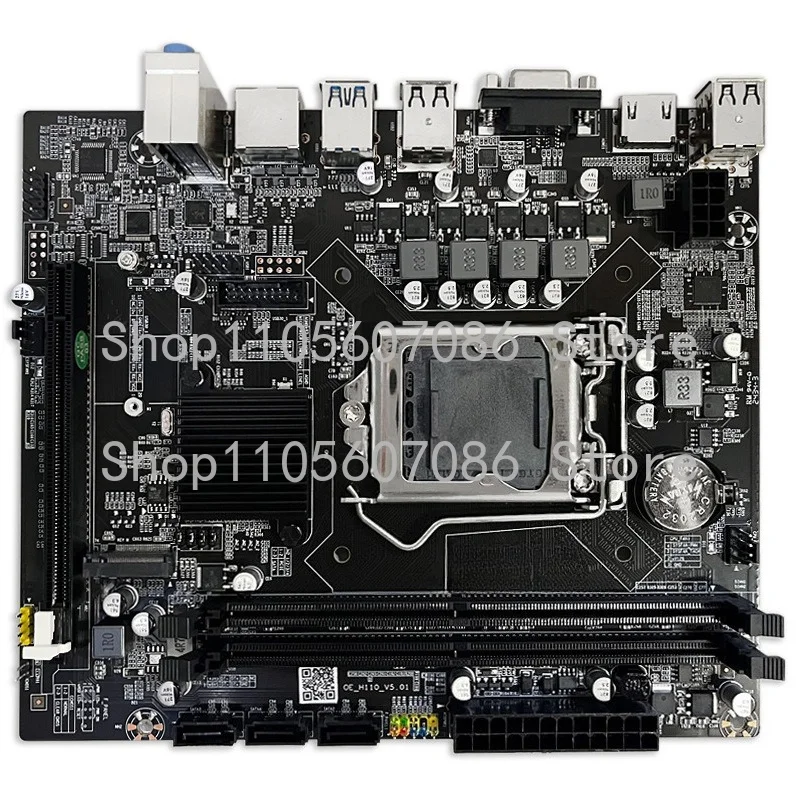 New H110 DDR4 Desktop Main Board 1151 Pin with M.2 Interface Support 678 9th Generation CPU I5 8400