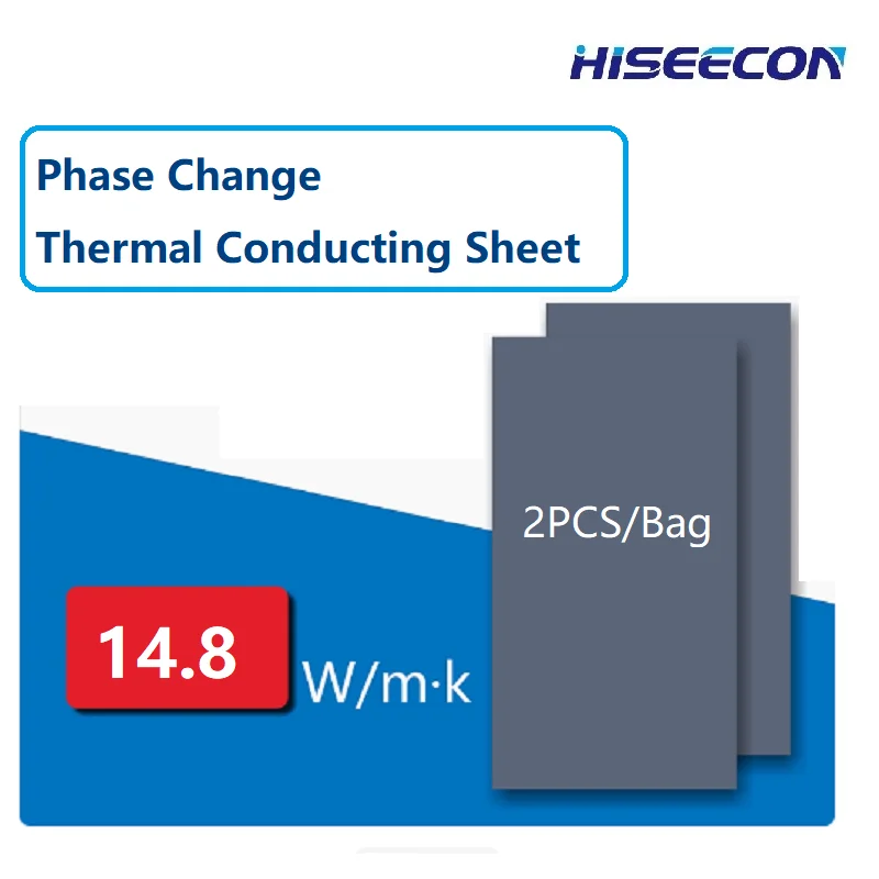 HISEECON 14.8 W/mK Phase Change Thermal Pad Conductive For Laptop GPU CPU Heat Dissipation Heatsink Cooling Conductive Silicone