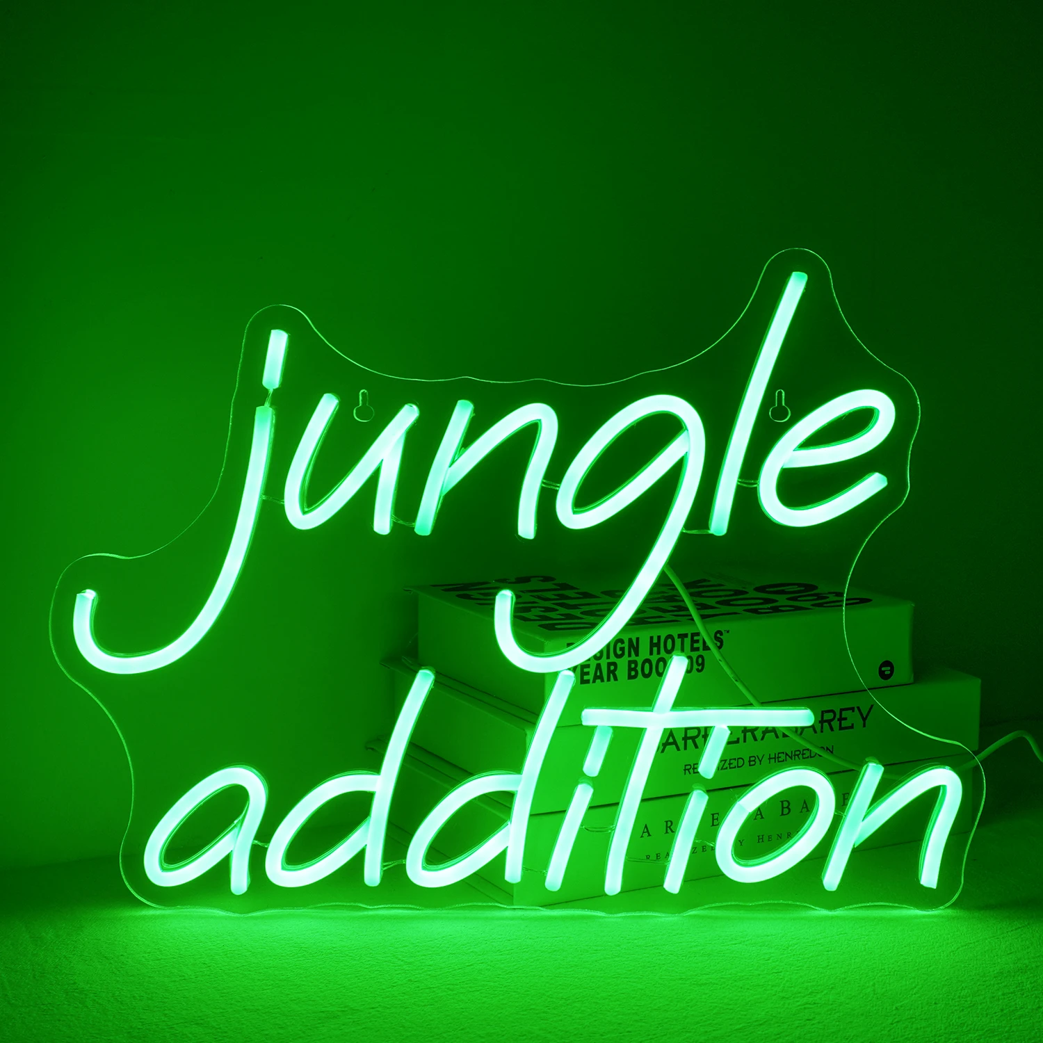 

Jungle Addition LED Neon Sign for Wall Decor Jungle Theme Birthday Wedding Party Living Room Business Gift USB Powered Green