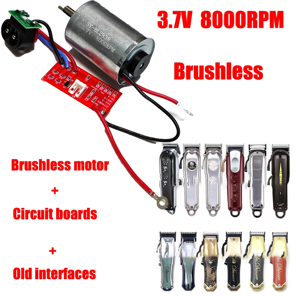 8000RPM 3.7V Brushless Motor Circuit Board for Men's Professional Hair Clippers Wahl 8148/8591/8504/1919/8509 Trimmer Accessorie