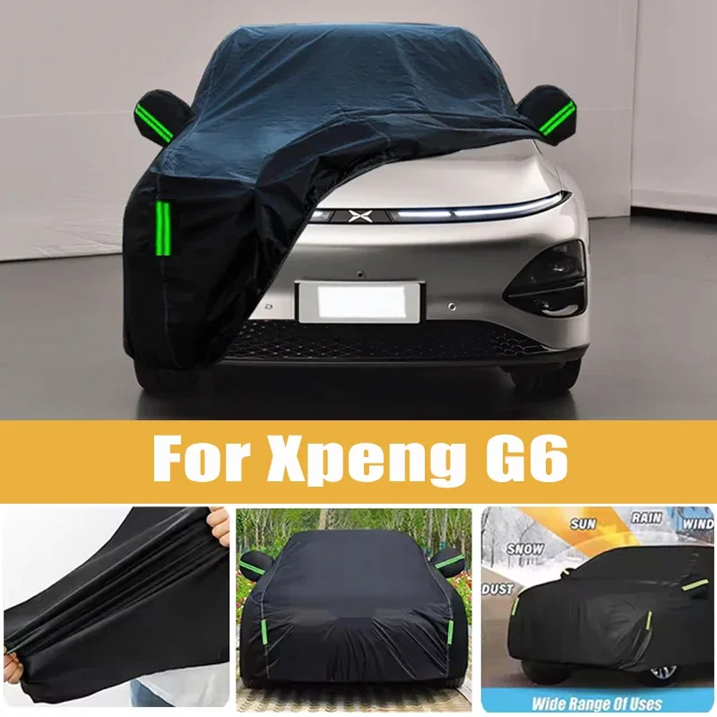 

For Xpeng G6 Full Car Cover Four Seasons Universal Outdoor Sun Anti UV Rain Snow Dust Protection Oxford Cloth Car Accessories