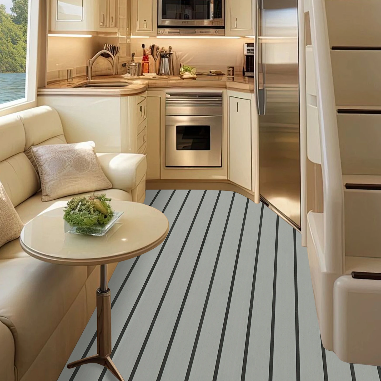 حصيرة إسفنجية EVA غير قابلة للانزلاق لـ RV، قارب - مقاومة للماء، ذاتية اللصق، أرضيات مضادة للانزلاق، سهلة التنظيف، وسادة تثبيت متينة لصالة الألعاب الرياضية #2