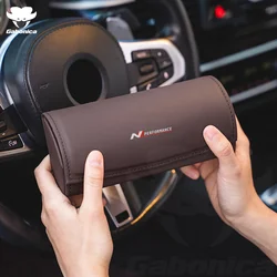 Car Glasses Case Sunglasses Storage Box Clip For Hyundai N Performance Sonata Elantra Tucson Veloster Kona i30 i10 Accessories