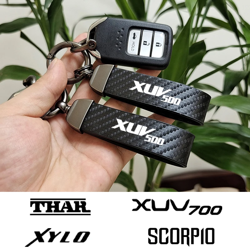 Car styling Key Chain Keyrings Keychain Auxiliary Tool For Mahindra KUV100 XUV500 XUV700 SCORPIO XYLO THAR Car Accessories