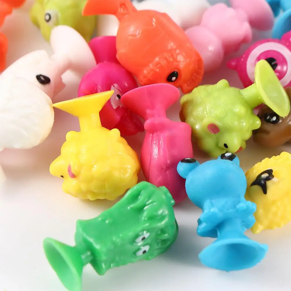 Cupule Suckers Animal Action Figures Silicone Mini Doll Suction Cup Puppets Capsule Model Sucker Dolls Suction Cup Toys