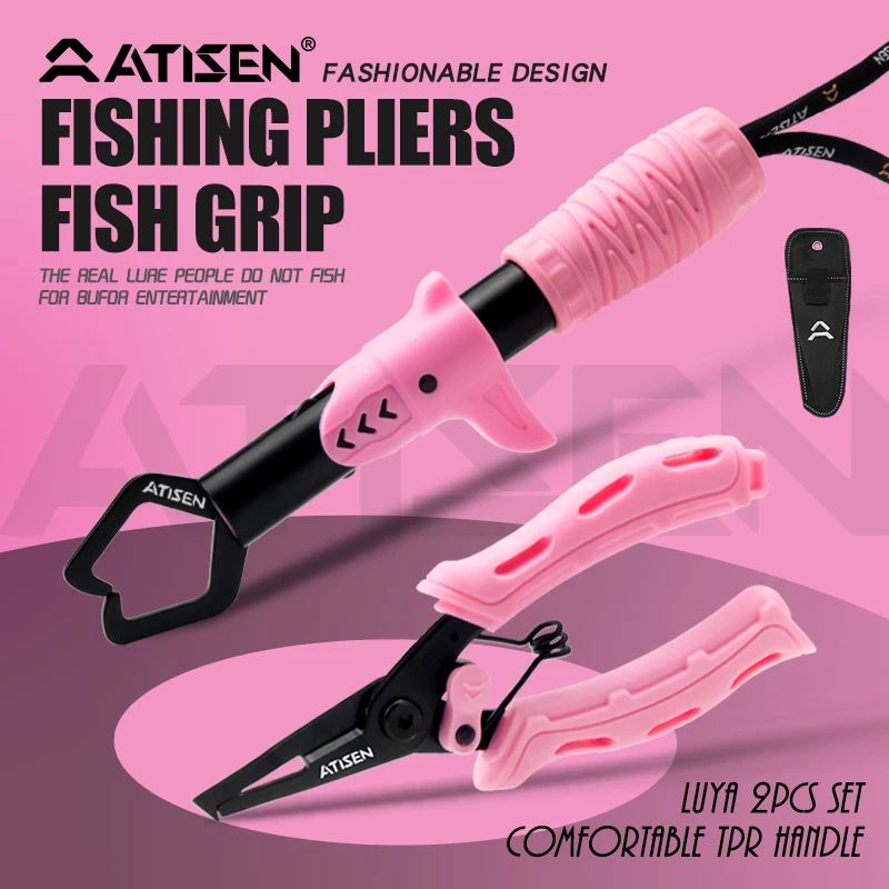 

Fishing Tongs Hook Remover Stainless Steel Long Nose Fishing tongs Braided Knife Forked ring Tongs Portable fishing multifunctio