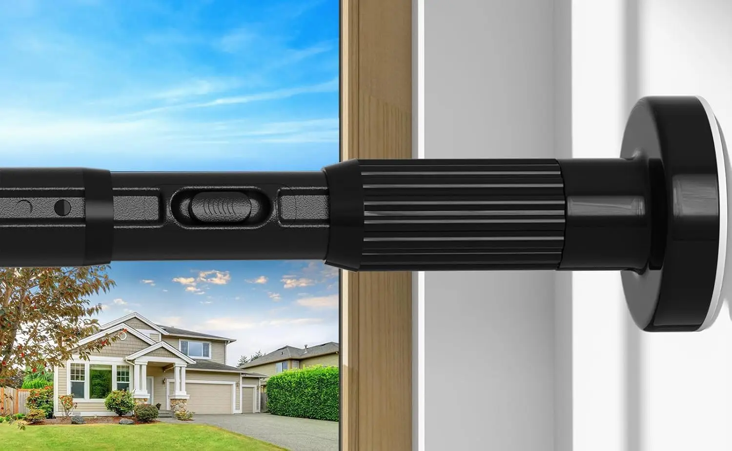

Adjustable Tension Curtain Rod 41-126 Inches, No Drill Installation for Windows, Bathrooms, Patios
