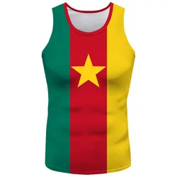 Cameroon Vest Free Custom Cmr Country Tank Top Nation Flag Cameroun Cameroonian Cm French Print Photo Logo Sleeveless T-Shirt