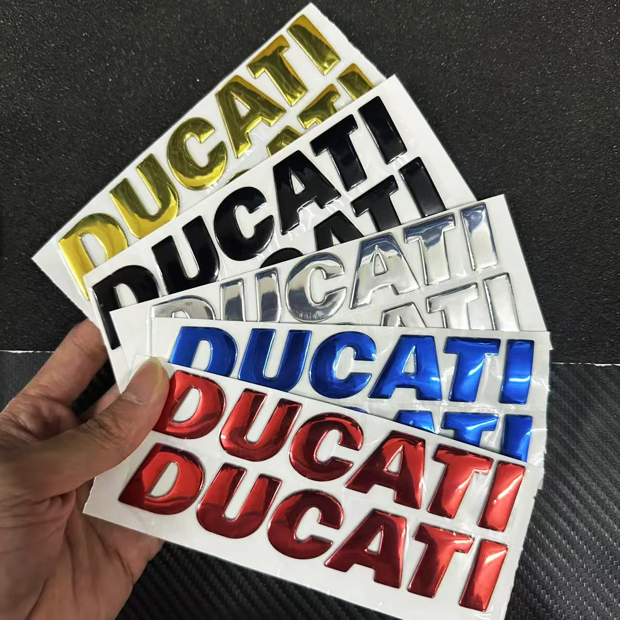 

3d Ducati Logo Stickers Motorcycle Tank Gel Decals