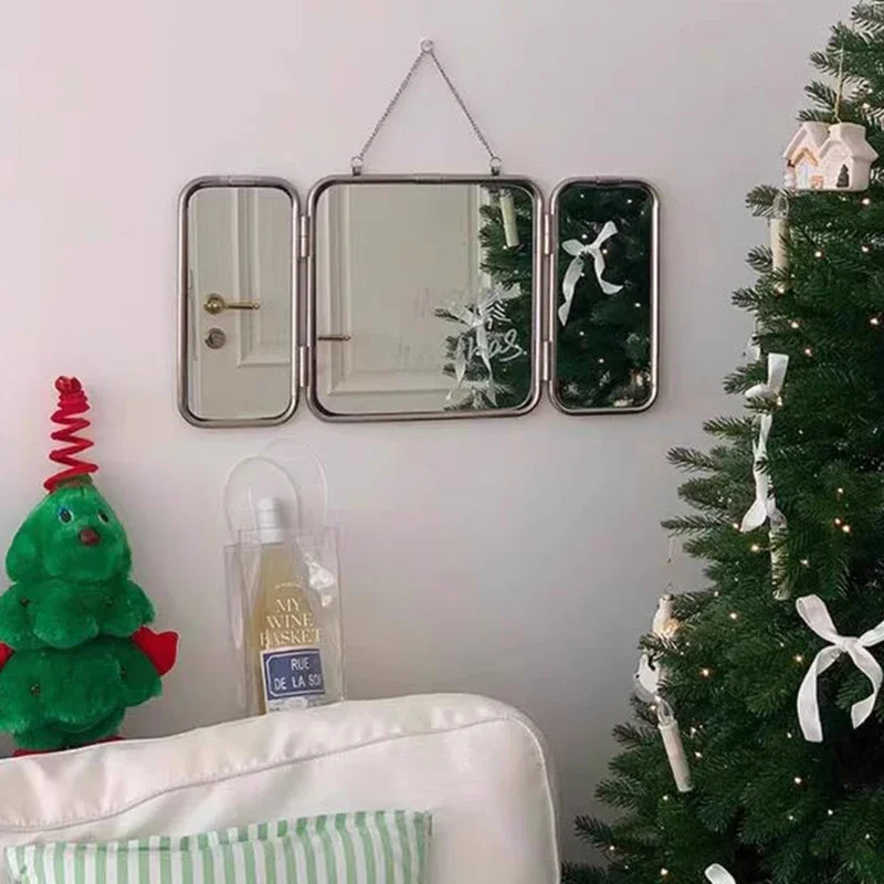 

Cosmetics Folding Mirror Dressing Table Modern Portable Korean Hanging Mirror Decoration Living Room Spiegel Wand Home Products