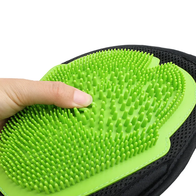 Pet Grooming Glove Cats Brush Comb Cat Hackle Pet Deshedding Brush Glove Animal Dog Pet Hair Gloves for Dog Grooming Washing