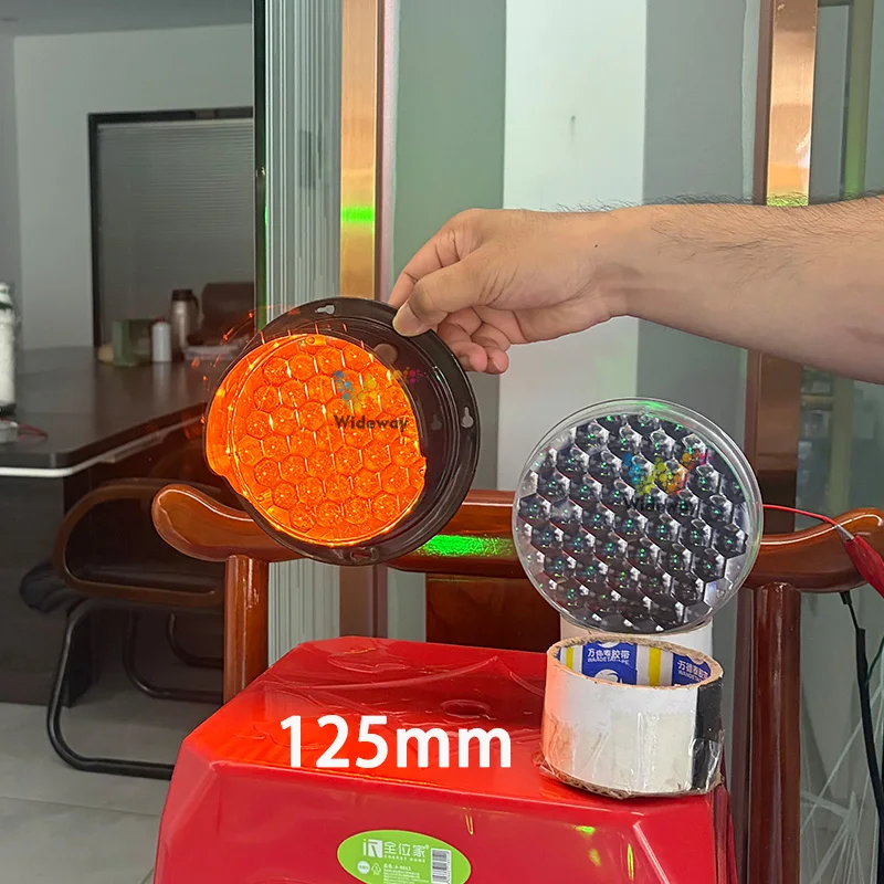 125mm  Yellow LED Lamp Module LED Beads Vehicle Guide Sign Light Replacement LED Lamp Traffic Warning Indicator Light Accessory