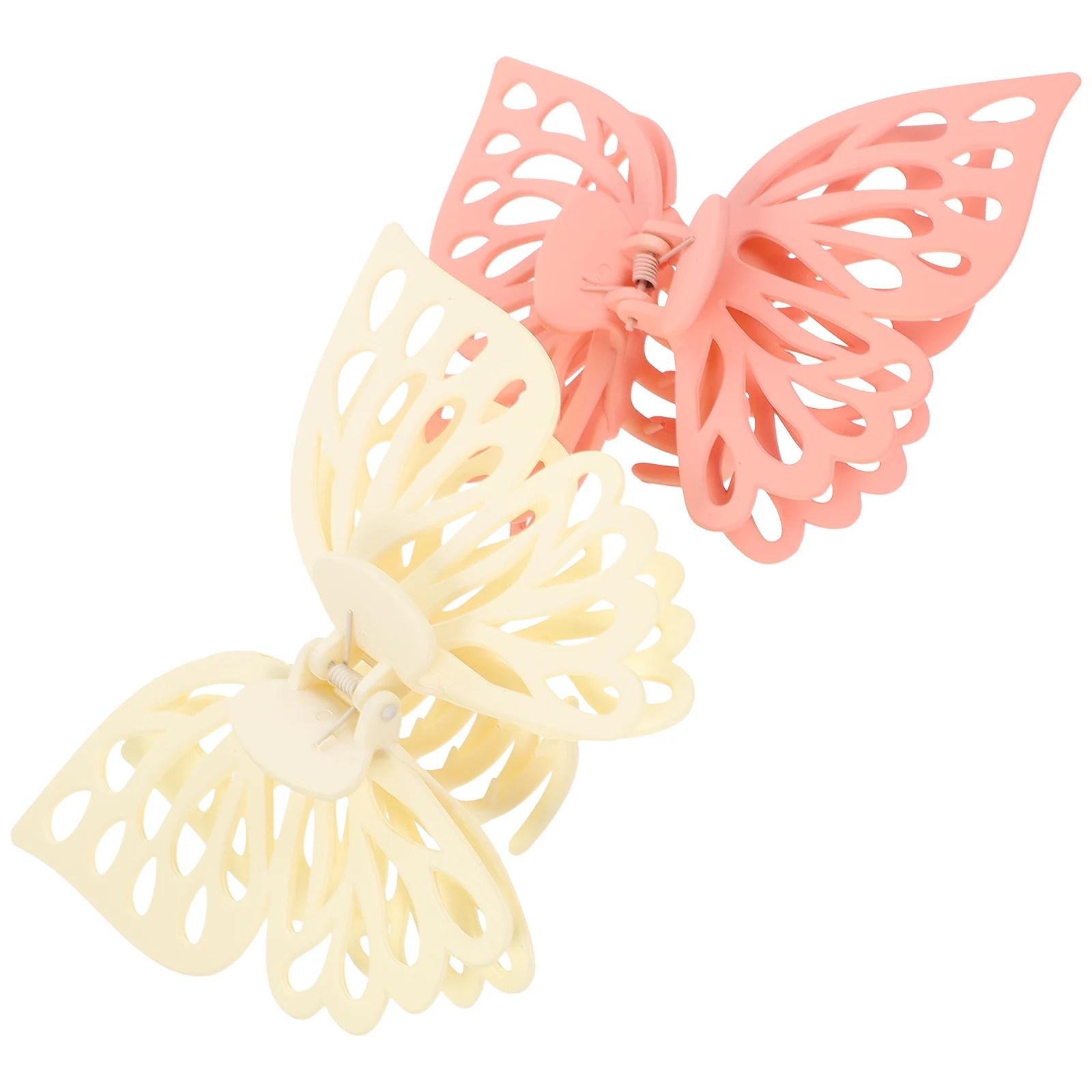 

2Pcs Frosted Butterfly Hair Clips Large Size Comfortable Easy to Wear Women Accessories Hair Jaw Clips for Girls