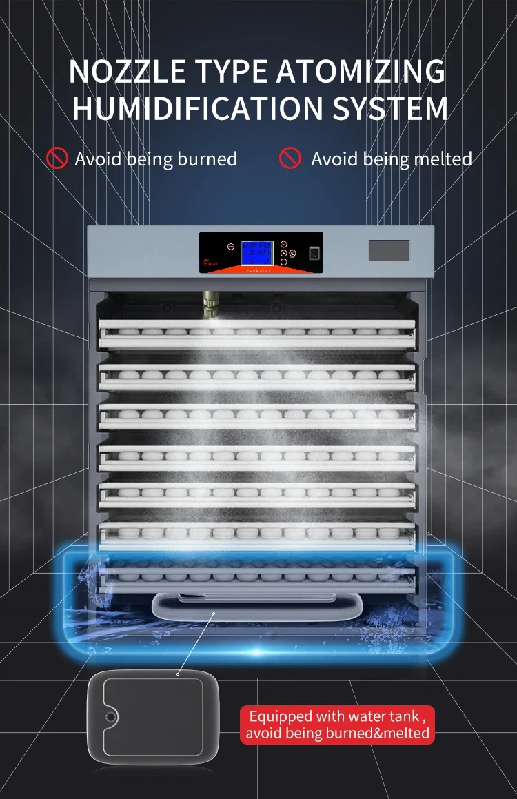 Mesin penetas telur otomatis HHD Chinese Red Hatchery 1000 telur, Couveuse Solaire