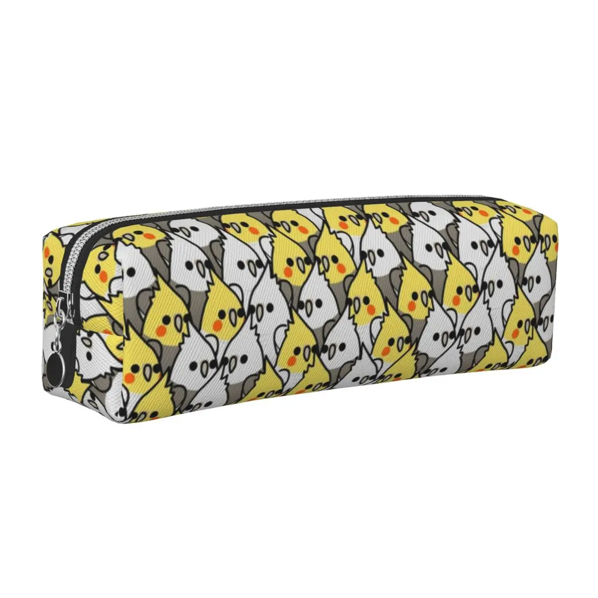 Cockatiel 앵무새 패턴 연필 케이스 학생을위한 동물 새 펜 상자 가방 대용량 학교 용품 화장품 연필 케이스