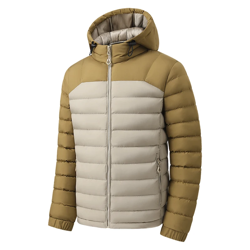 New Autumn/Winter Fashion Trendy Thickened Warm Windproof Hooded Cotton Jacket Men's Casual Loose Sports High-Quality Coat