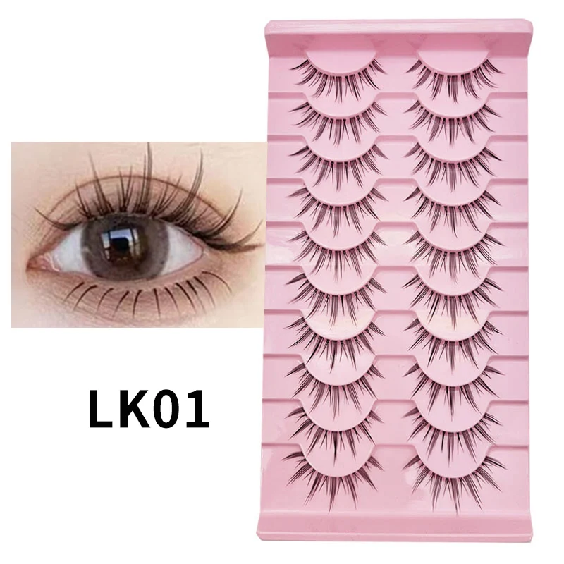 10 Paar neue Manga Cosmetics Wimpern Wimpern Koreanisches Make-up Beste falsche Wimpern 3D-Nerzwimpern Cosplay Soft Blush – Detail 18