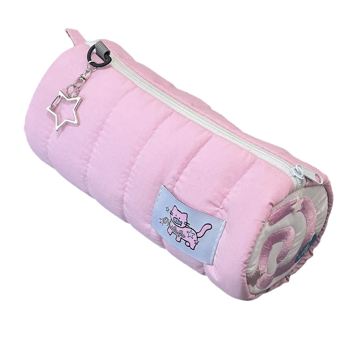 Imagem -06 - Estojo para Lápis Kawaii de Grande Capacidade para Meninas Bonito Bolsa de Papelaria Material Escolar Peixe Rosa Bolo Gato Ins Portátil Bolsa de Maquiagem Japonês