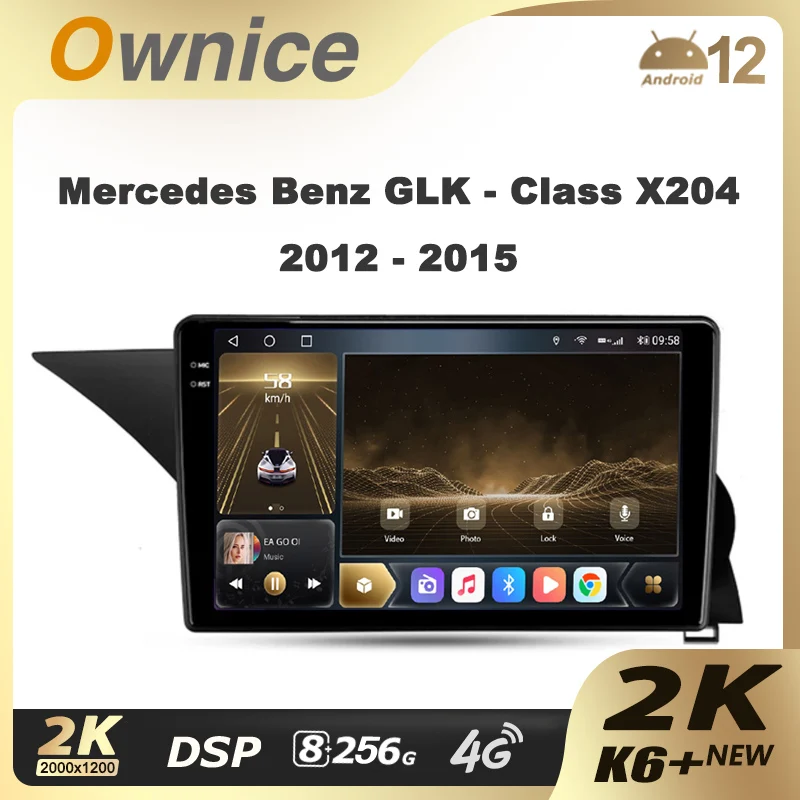 Ownice K6+ 2K for Mercedes Benz GLK - Class X204 2012 - 2015 Car Radio Multimedia Player Navigation Stereo GPS Android14 No 2din