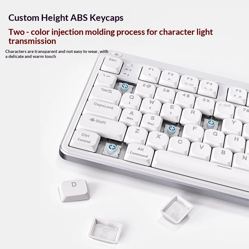 Kzzi I98 Low Profile Mechanical Keyboard Quiet Wireless Tri Mode