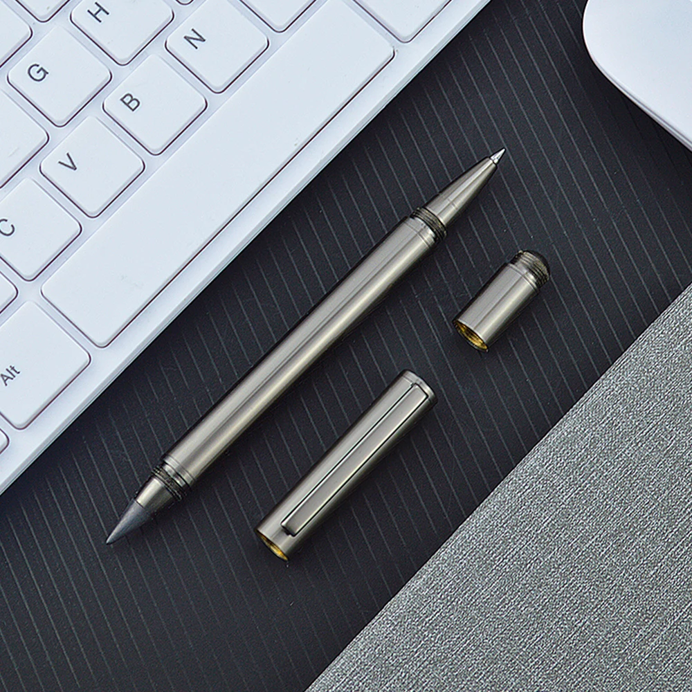 1 PC Portable Dual-Function Pen, Ballpoint Pen + Pencil, Smooth Writing and Easy to Carry, Black Ink, Perfect Gift