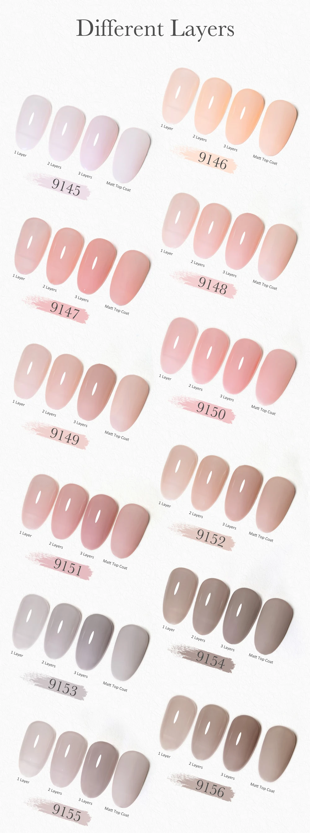 CANNI Hema Free Nagel-Gel-Nagellack, Herbstfarben-Kollektion, semi-permanent, Diamong Long Wear Top Coat, Rot, wunderschöne JellyNude-Farbe, 9 ml – Detail 14