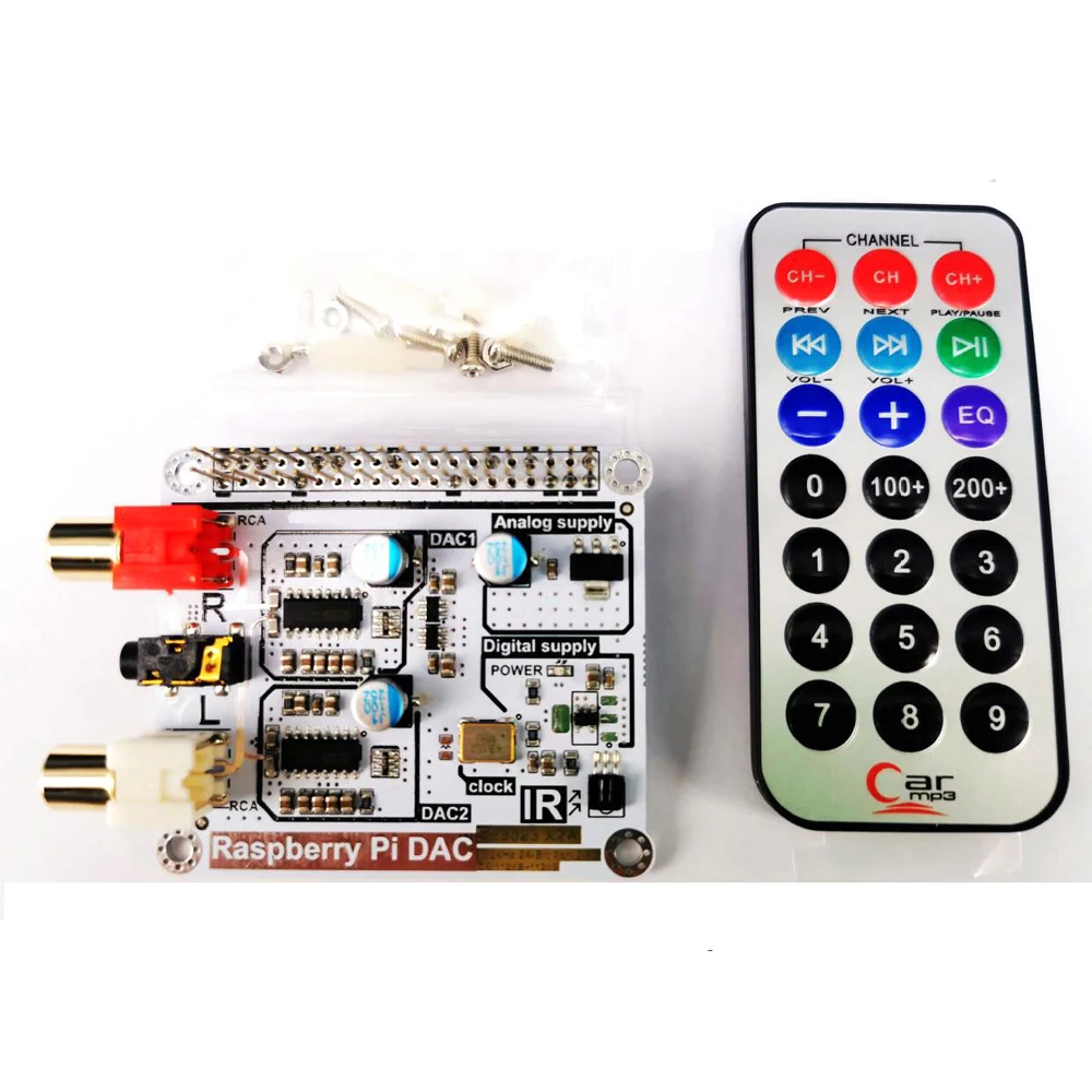 Volumio Moode Raspberry Pi 4B HIFI Dual Decode DAC ES9023 I2S Digital Audio Music Player Sound Card PIR 3B+2B W Remote Control