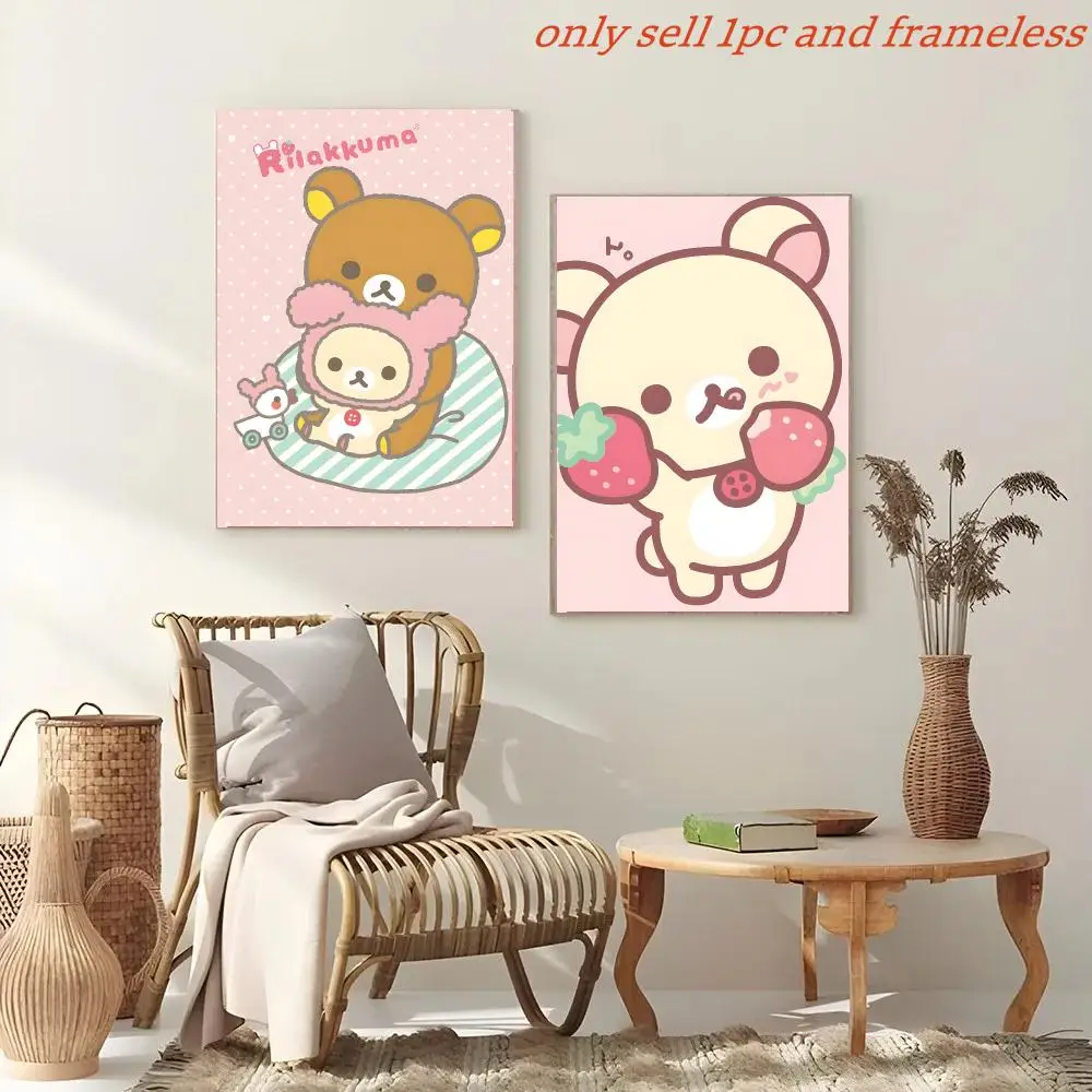 Japan Anime Cute Cartoon R-Rilakkuma Poster Painting And Print Wall Art Picture For Home Room Decor Gifts