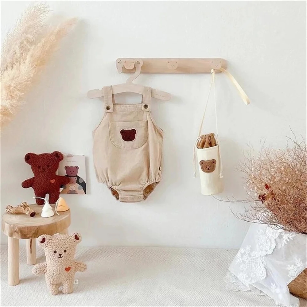 Clothes Hanger Safe Healthy Wood Bathroom Hardware Bear Hanger Cute Cartoon Shape Pollution-free Rabbit Ear Robe Hooks Hanger