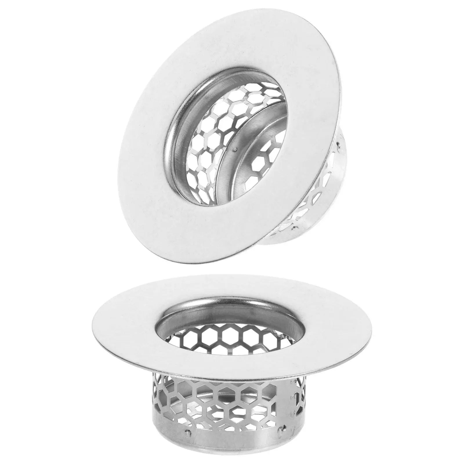 

2Pcs 304 Stainless Steel Drain Hair Catcher Sink Strainer for Kitchen Bathroom Bathtub Shower Rv Floor Drain Clog Preventer