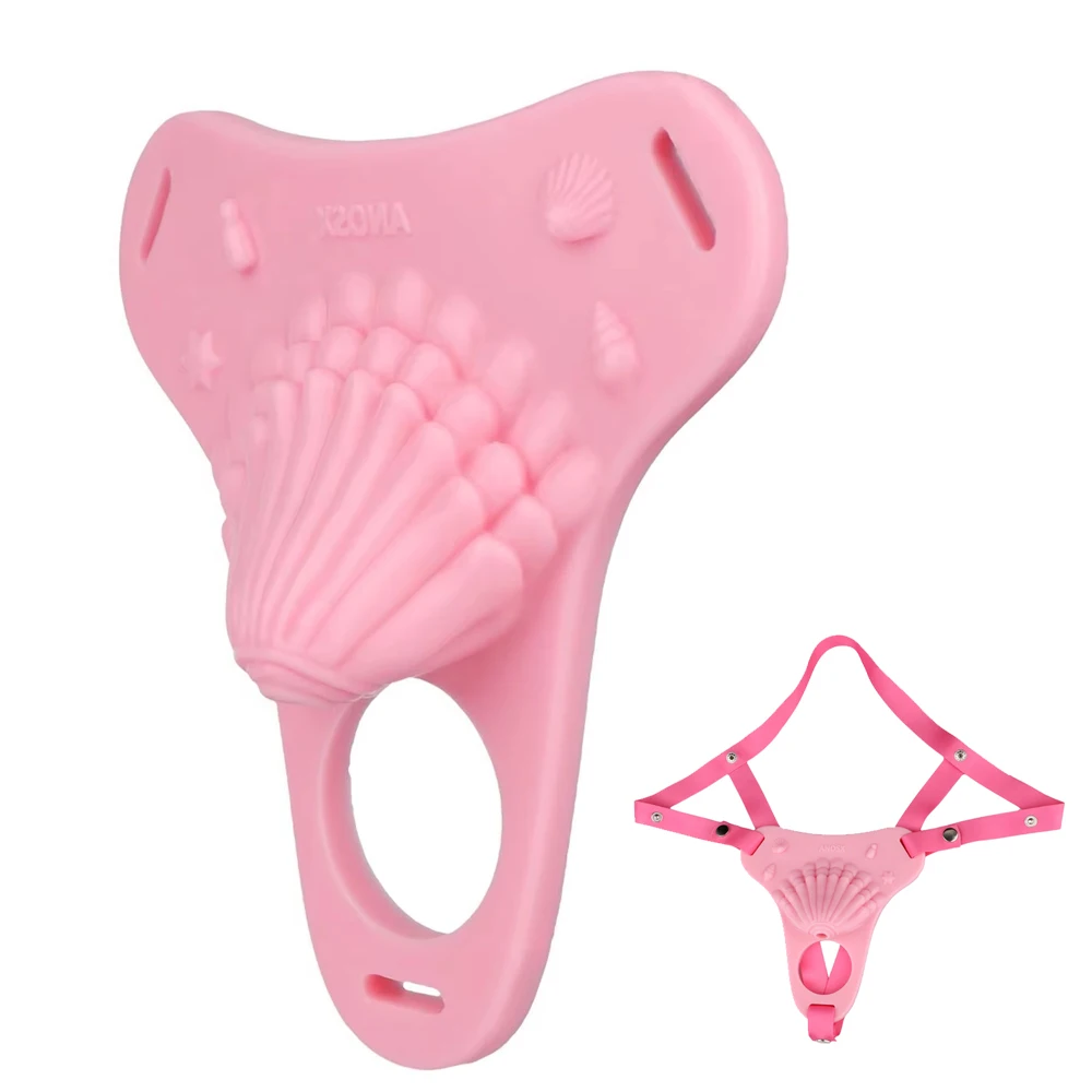 ORALSX Silicone Male Chastity Cage Shell Sissy Chastity Belt With Urethra Hole Male Strapon Penis Restraint Cock Cage Sex Toy