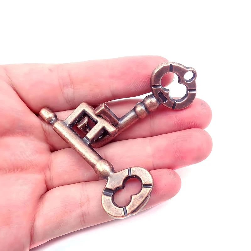 المعادن الدماغ دعابة الألغاز مفتاح الذكاء اختبار المنطق التحدي ألعاب تعليمية تفكيك ألعاب الخدع السحرية الدعامة للأطفال البالغين #6