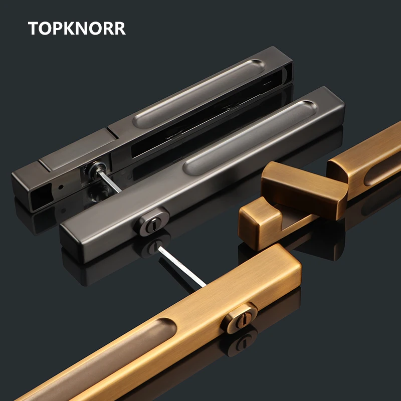 Imagem -04 - Topknorr-minimalista Fechadura Magnética Casa Interior Universal wc Quarto Preto Maçaneta de Madeira Mudo Quarto Door Lock