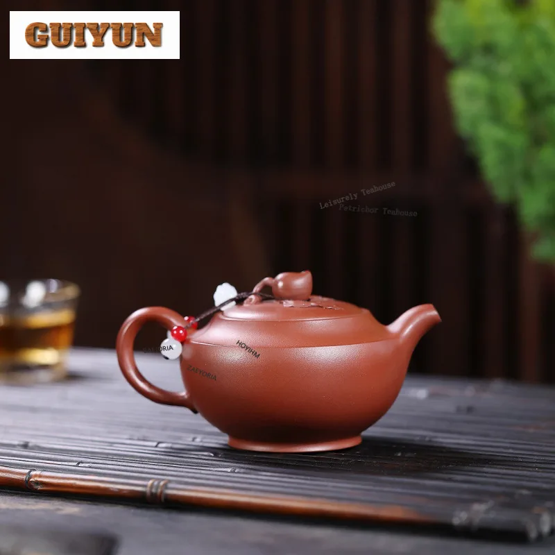 190ml Creative Yixing Purple Clay Teapots Handmade Pot Raw Ore Dragon's Blood Sand Mud Tea Maker Kettle Zisha Tea Set Cha Craft view 6