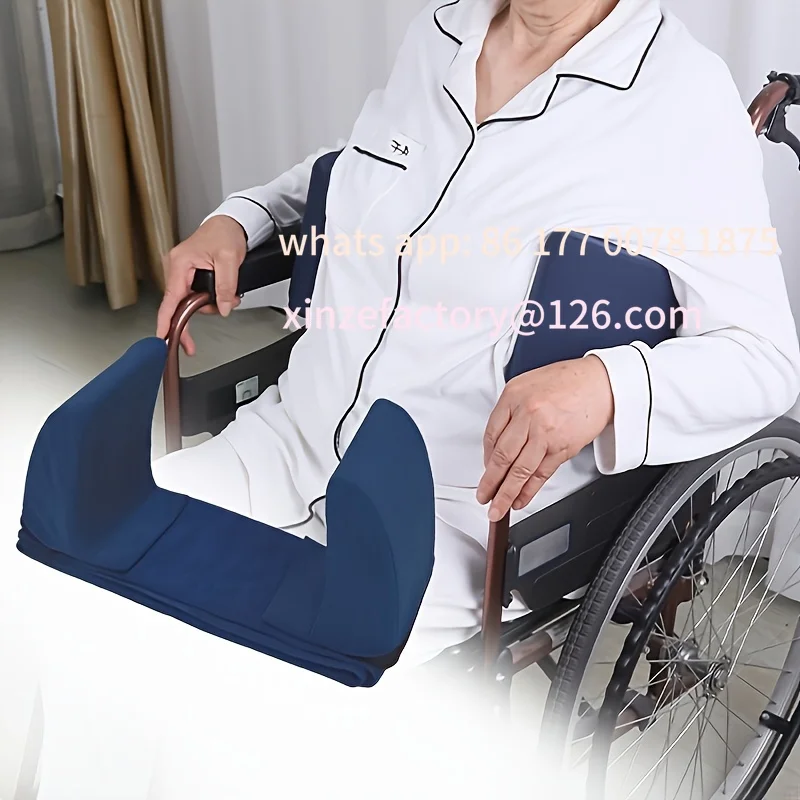 Customizable 1pc Adjustable Wheelchair Backrest Pad with Seat Belts Anti Slip Cushion Bedridden Half Lying Waist Cushion