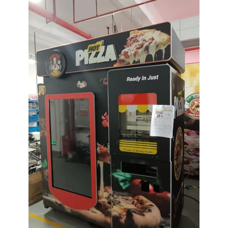 FL Customized Factory Frozen Pizza Heated Fast Food Fully Auto Smart Vending Machine Touch Screen Plastic Token QR Code  machine