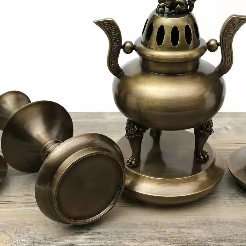 Buddha incense burner candlestick vase Buddhist temple