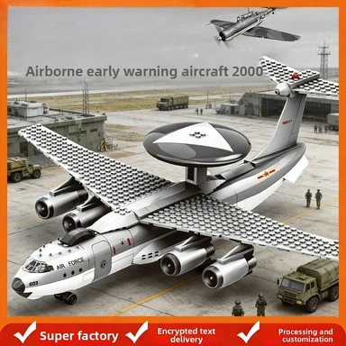 

Китайские блоки для самолетов раннего оповещения о воздушных угрозах | Радарный комплекс KJ-2000 для авиации | Маленькие совместимые строительные блоки: коллекционный военный набор в подарок