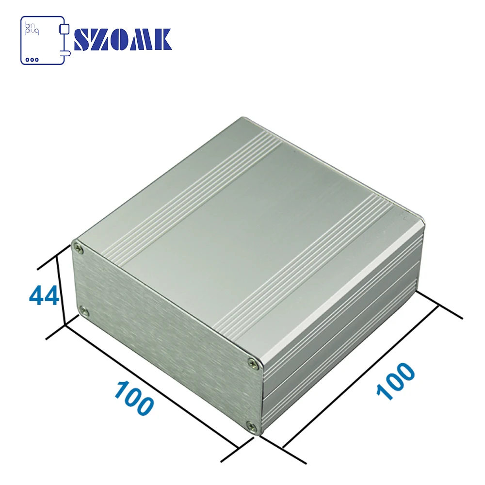 1Piece engraved labels power supply aluminium enclosure electronics enclosure metal 44(H)x100(W)x100(L) mm