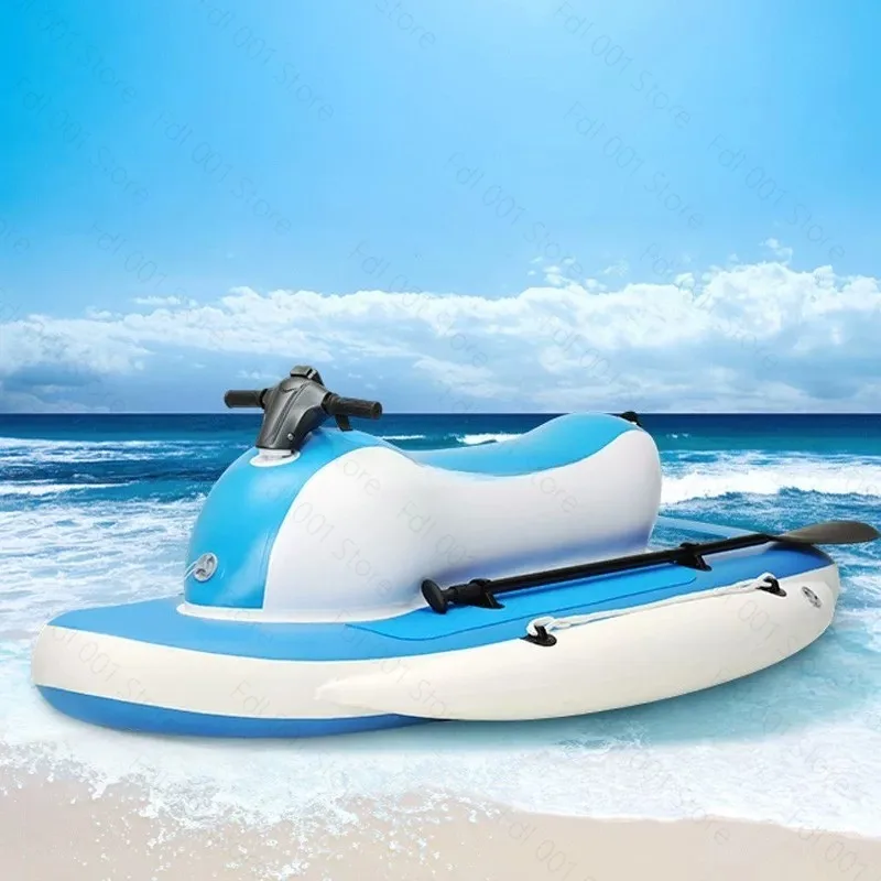 Inflatable Remote Controlled Water Jet Ski Floating Vessel Electric Powered Boat With Underwater Scooter