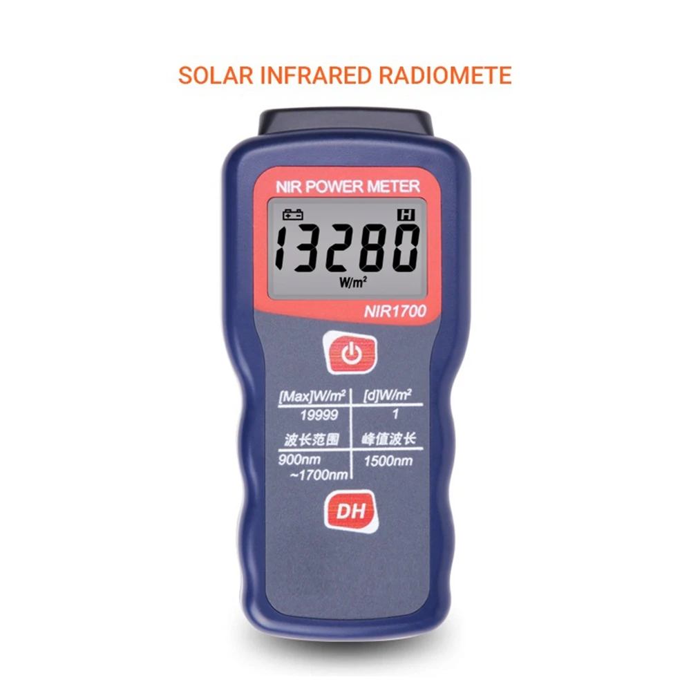 NIR Power Meter Wavelength 900nm-2600nm LCD Solar Infrared Irradiance Meter Sun Infrared Lamps Radiation Intensity 1-19999 W/m²