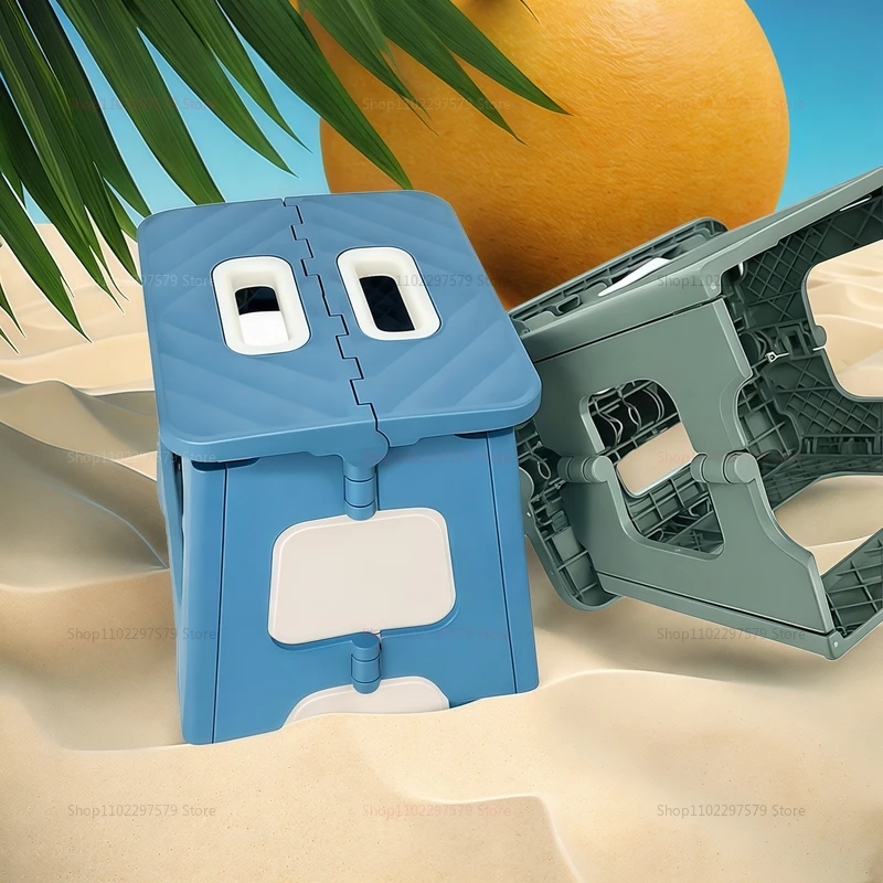 Lightweight Outdoor Camping Foldable Chair Thickened Plastic Beach Chair Carrying Stool Horse Stool Children's Chairs