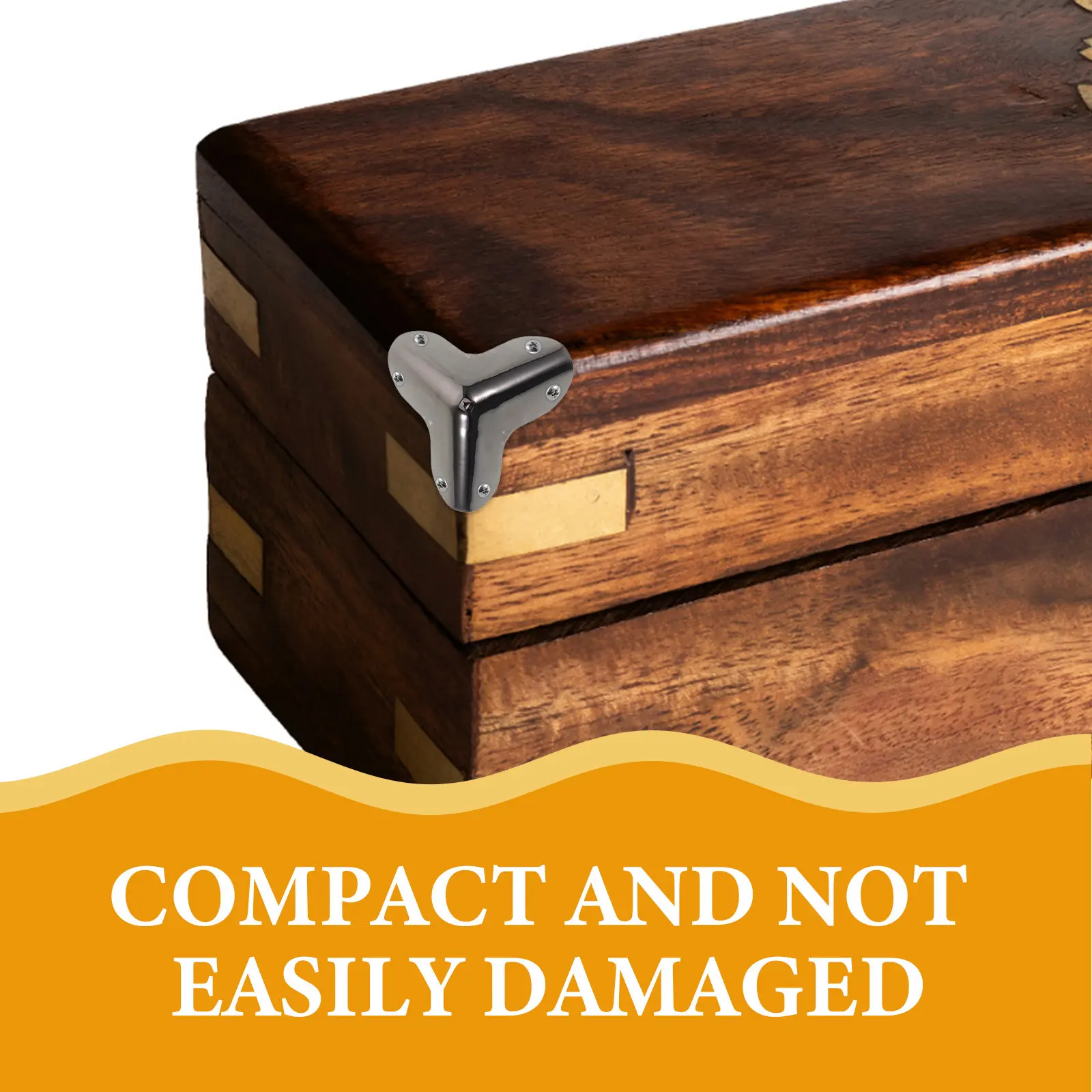 8Pcs Metal Corner Protectors for Bags Travel Cases Jewelry Boxes Heavy Duty Corner Guards Elegant Round Design Bag Edge