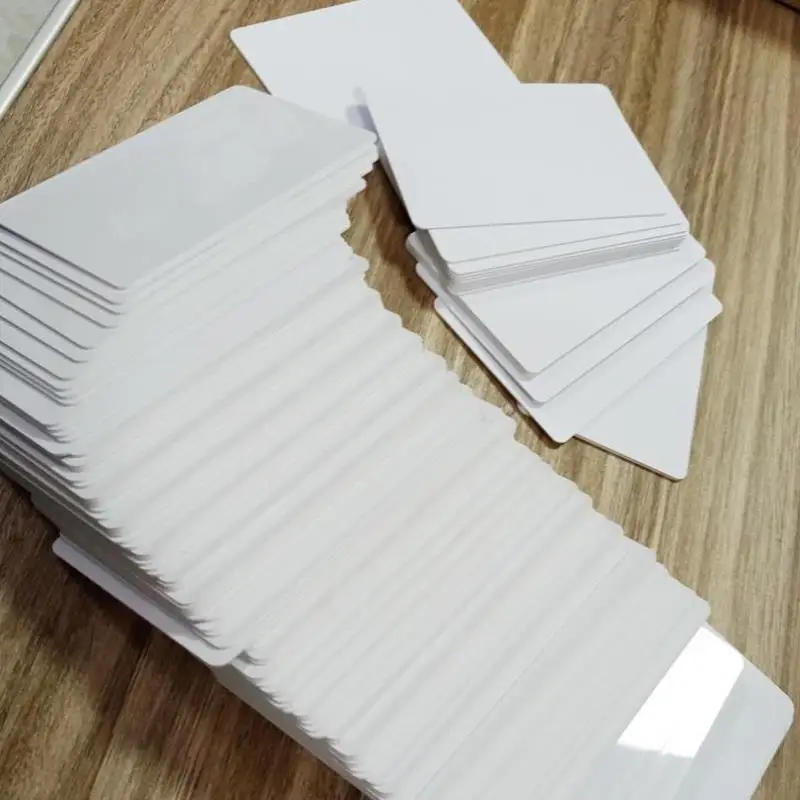 

Blank card erasable plastic waterproof PVC card business white glossy handwritten drawing printing label customization