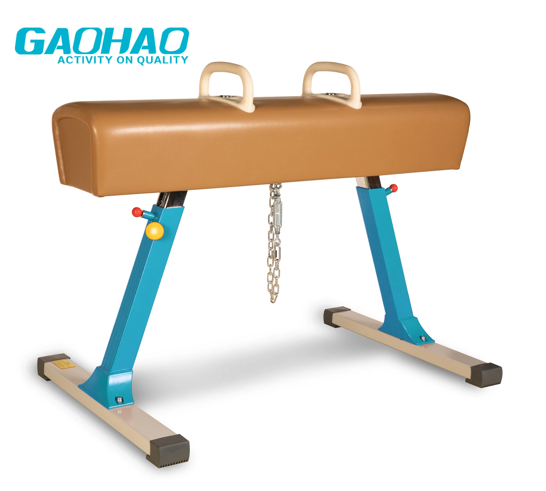 Competition Pommel  Horse gymnastic gym body training pommel horse with leg pad strong pommel handle boy gymnastics use